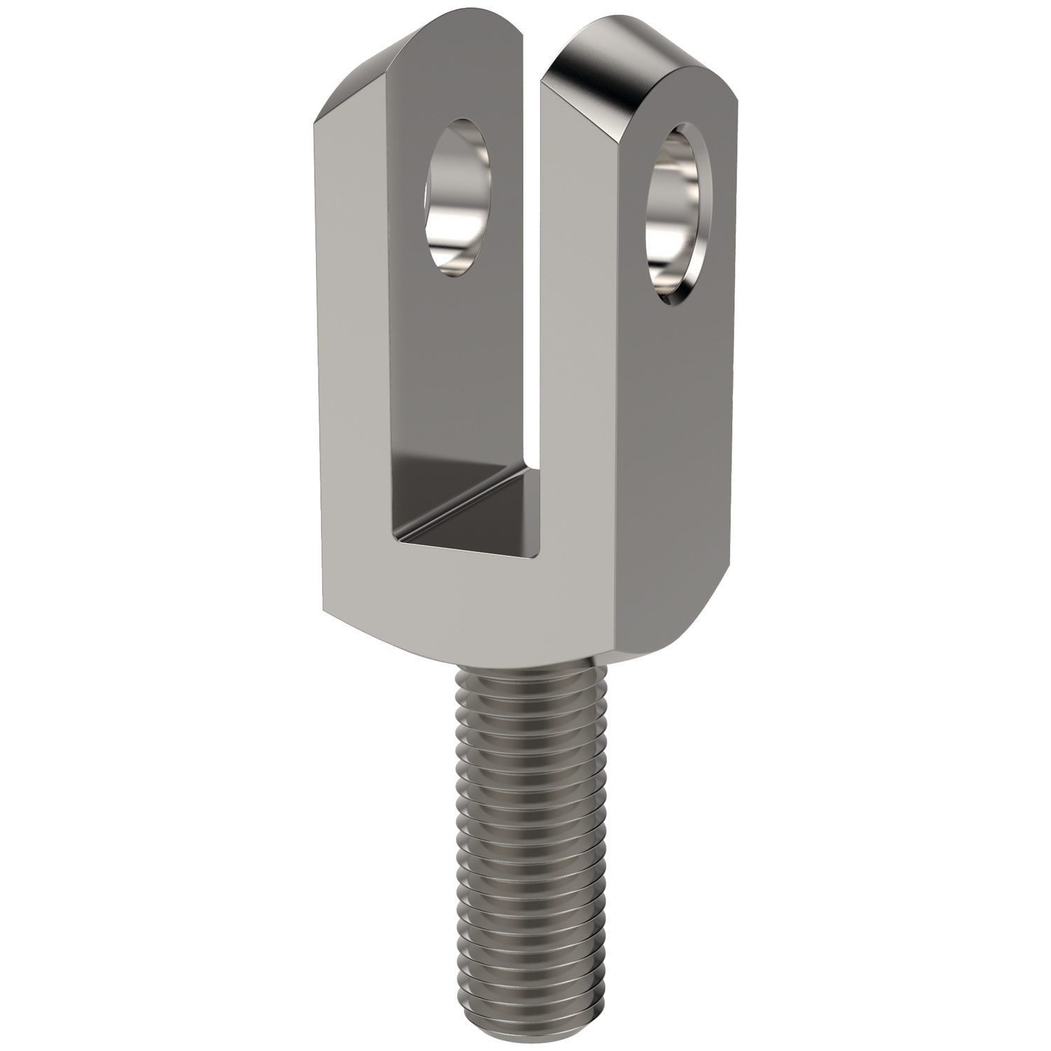 female right hand silver clevis joint with coarse thread